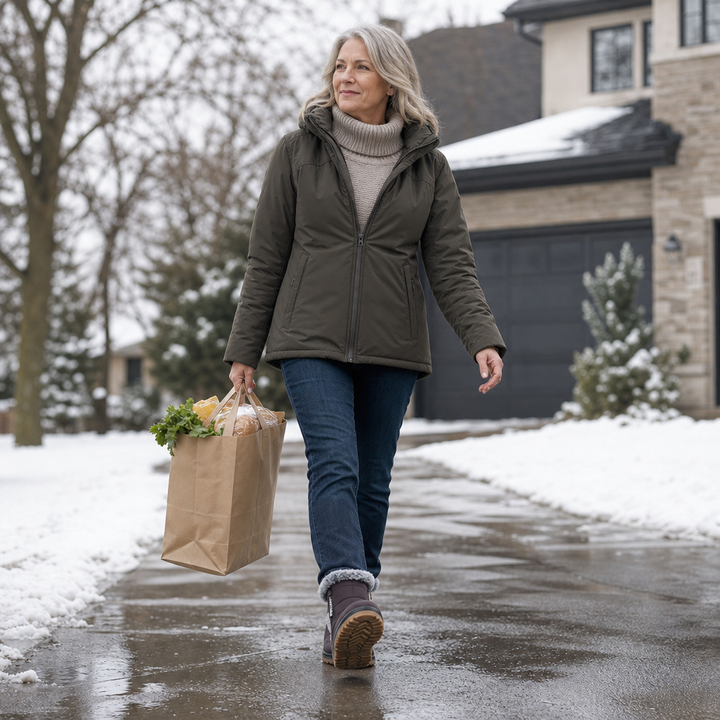 Warmalia | Waterproof Slip-On Snow Boots – Faux Fur-Lined Comfort for Women