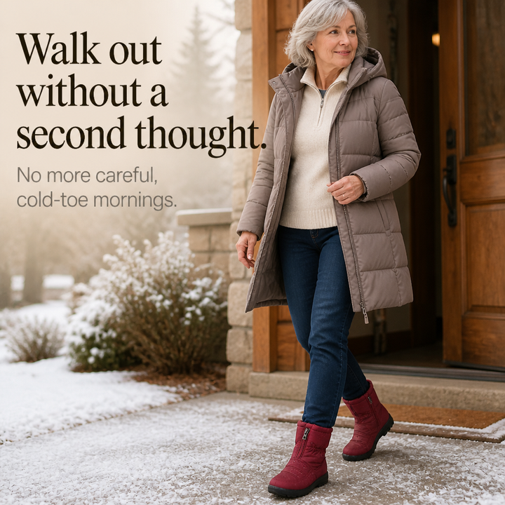 Frostbella | Quilted Snow Boots – Warm Side-Zip Style for Women