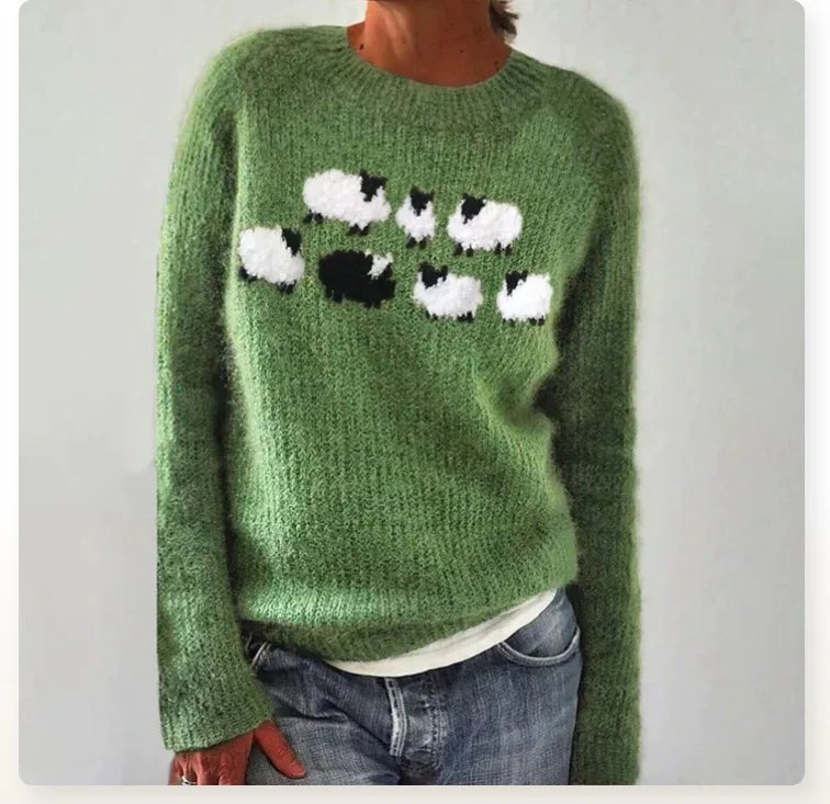 Sienna | Retro-Pullover mit Streifenmuster
