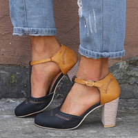 Lucienne | Mary-Jane-Schuhe mit T-Riemen und stabilem Blockabsatz