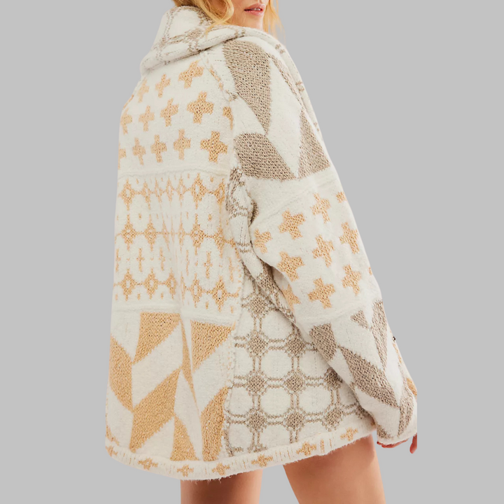 Noelle | Übergroße Strickjacke mit Knöpfen