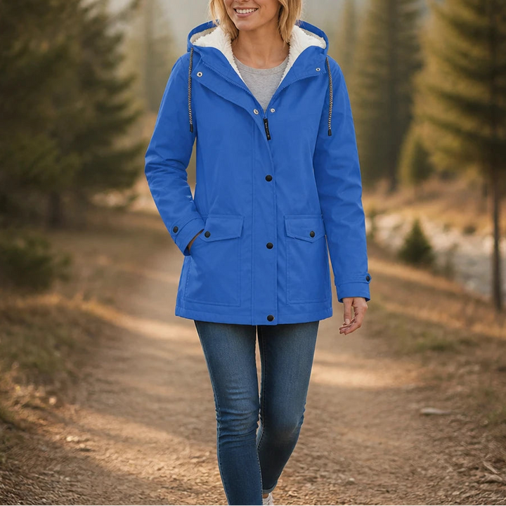 Winda | Fleece-Lined Hooded Winter Jacket for Women