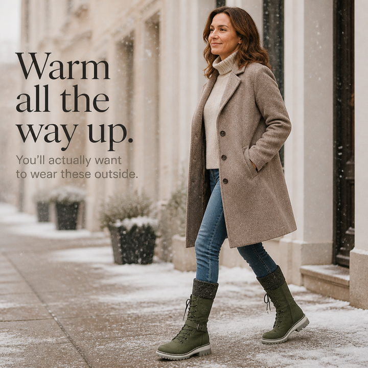 Snowbella | Knee-High Winter Boots – Comfortable Side-Zip Style
