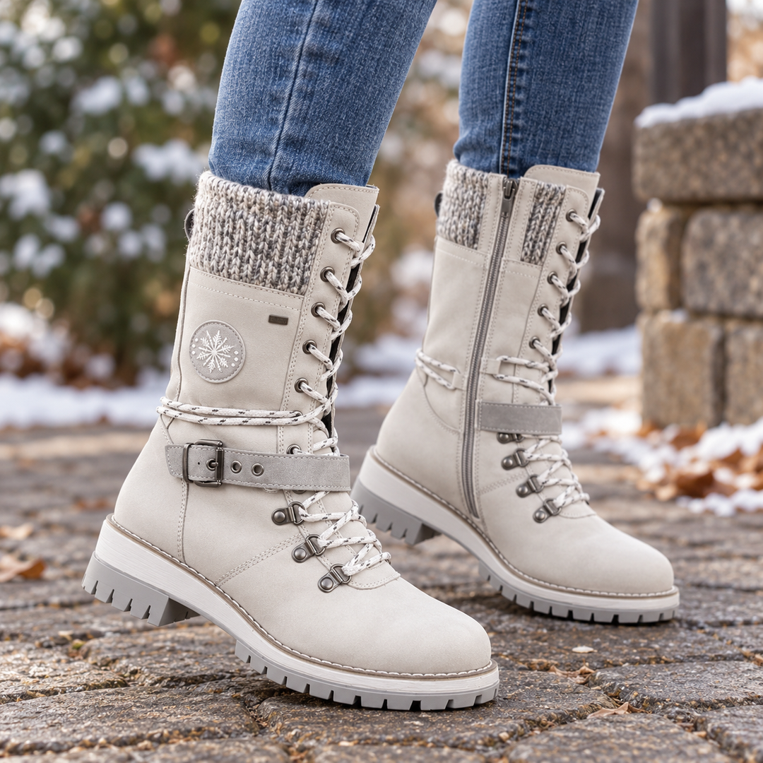 Snowlina | Knee-High Snow Boots – Adjustable Insulated Style