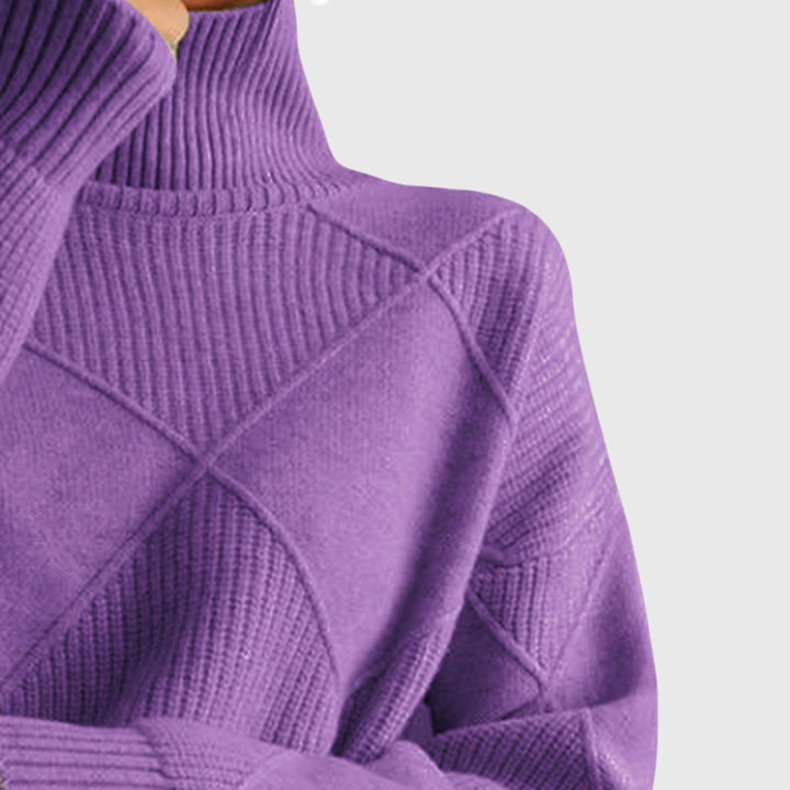 Camille | Maglione a collo alto con motivo geometrico