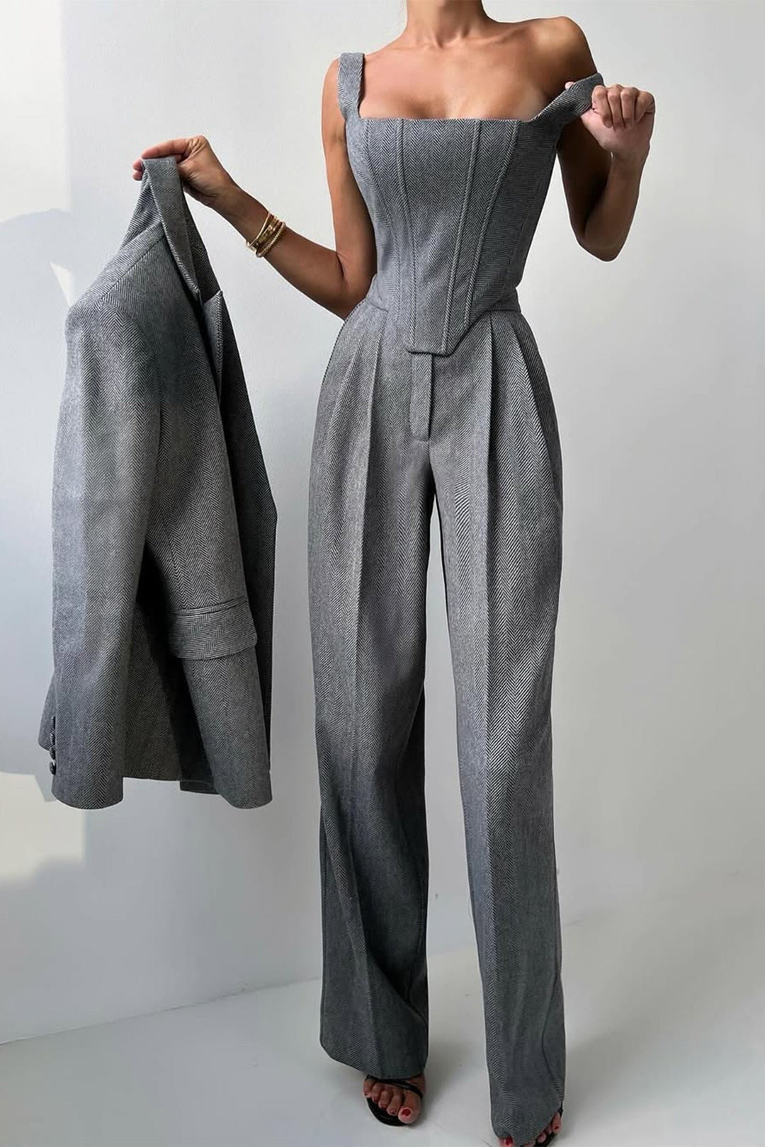 Milan | Women's Elegant 3-Piece Double-Breasted Blazer Set
