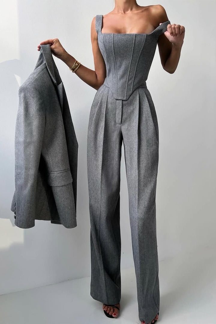 Milan | Women's Elegant 3-Piece Double-Breasted Blazer Set