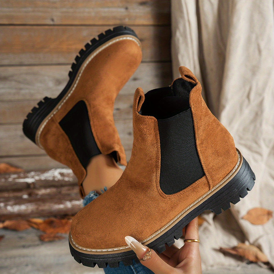 Aurelia | Women's Stylish Chunky Sole Chelsea Ankle Boots