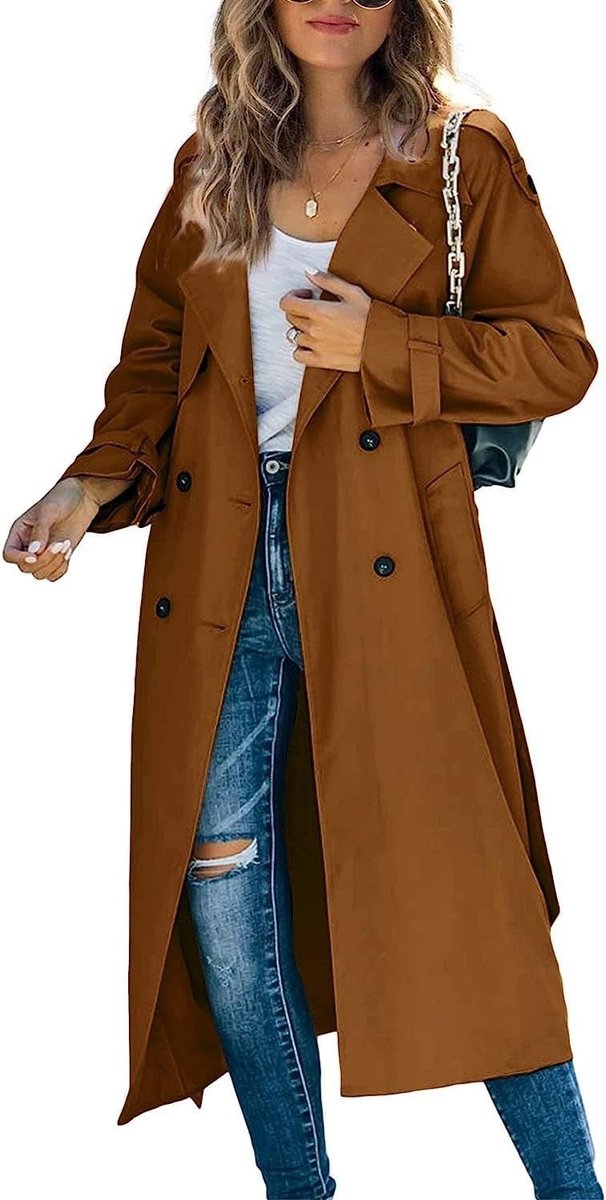 Astrid | Trench doppiopetto oversize ed elegante da donna