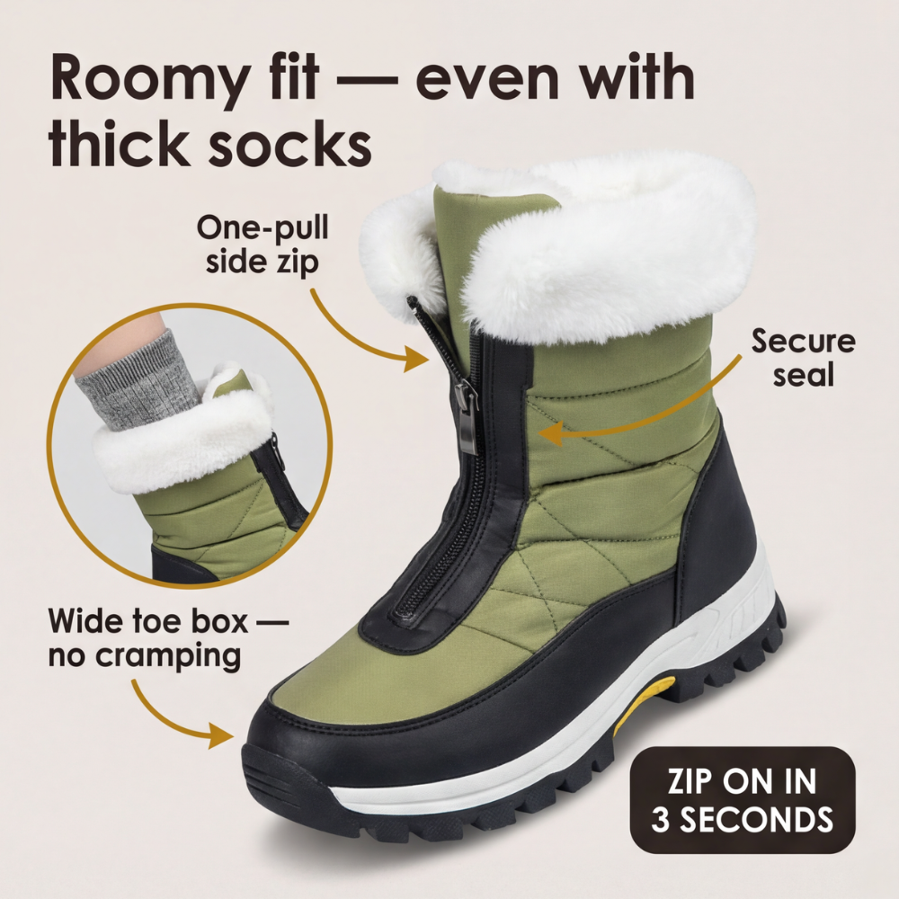 Frostara | Waterproof Winter Boots – Fur Lined & Traction Sole