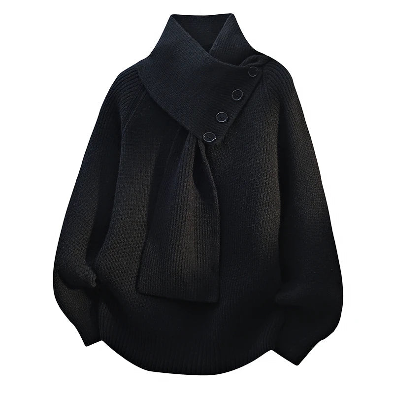 Seraphine | Maglione elegante da donna con collo a sciarpa