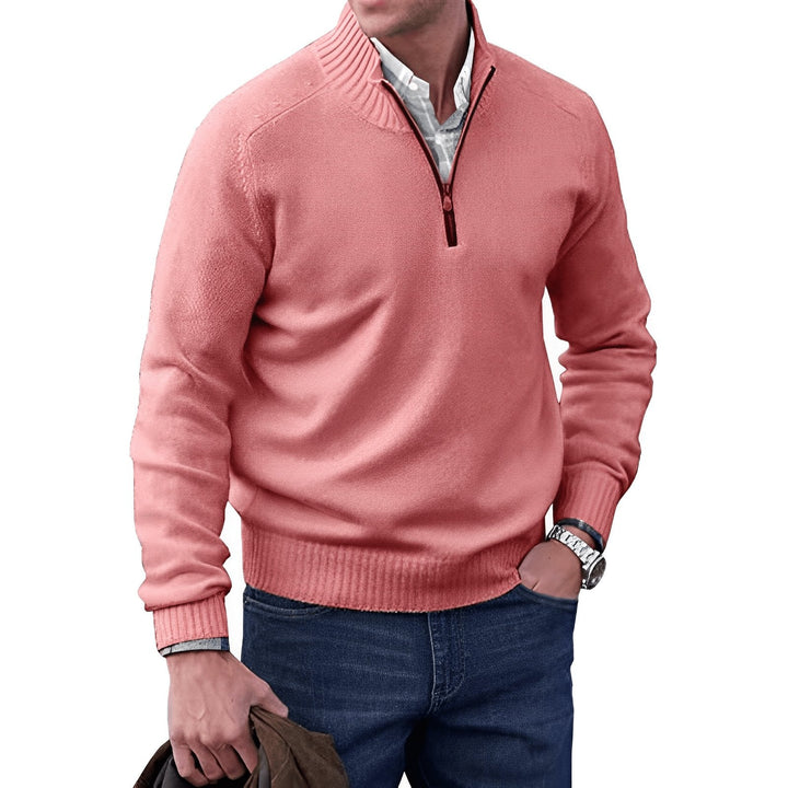 Landon | Maglione in maglia con mezza zip