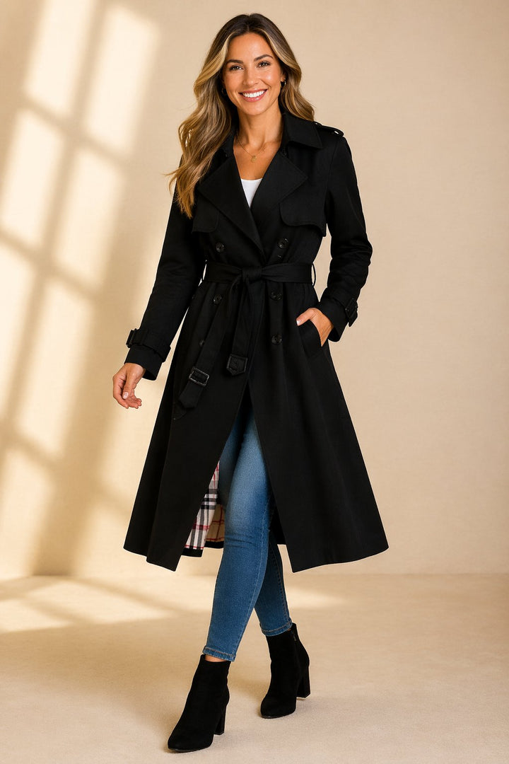 Margot | Trench lungo doppiopetto elegante da donna
