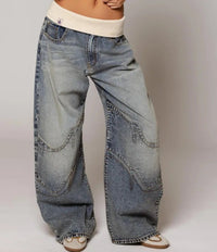 Avery | Ultra-Baggy Vintage Wash Wide-Leg Jeans
