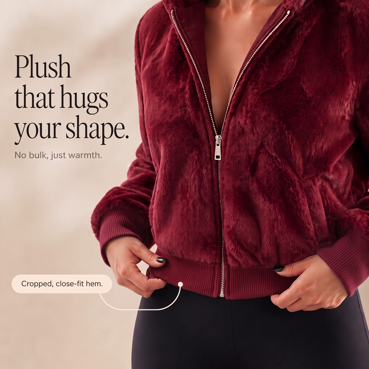 Wearbella | Hooded Faux Fur Zip Jacket – Stylish Layer for Women