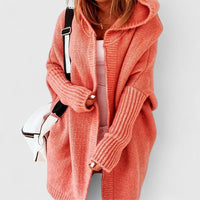 Geneviève | Lange Strickjacke mit Kapuze