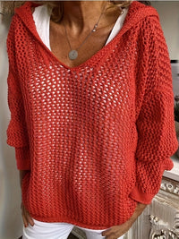 Talia | Lightweight Open-Knit Hooded Sweater