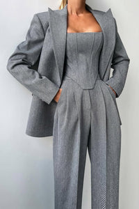 Milan | Women's Elegant 3-Piece Double-Breasted Blazer Set