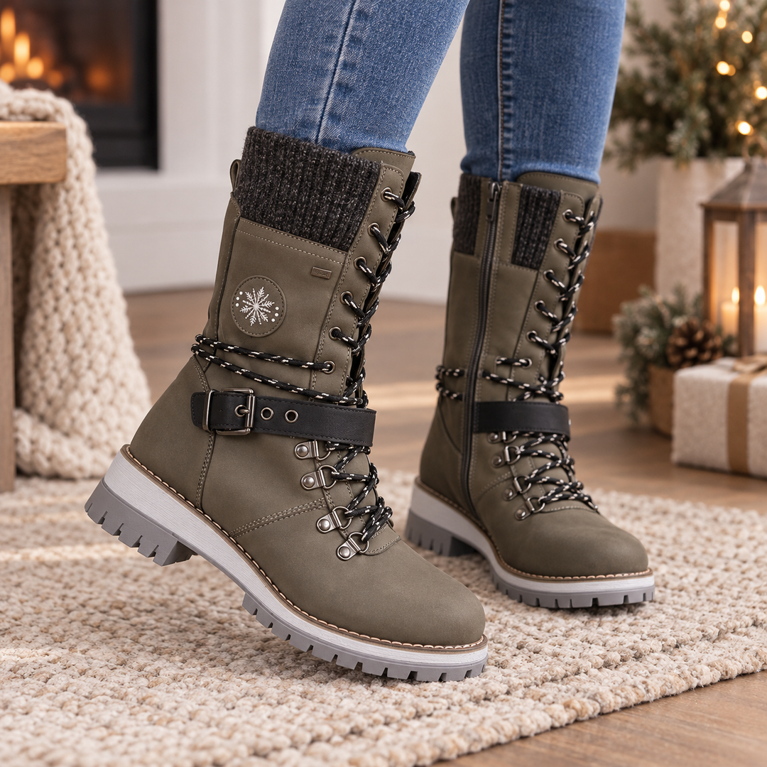 Snowlina | Knee-High Snow Boots – Adjustable Insulated Style