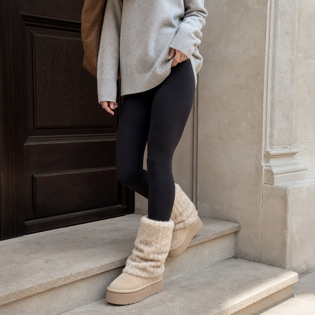 SnugLift | Faux-Fur Mid-Calf Platform Boots for Women – Cozy Winter Style