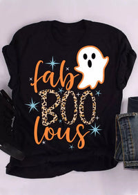 Barbara | Ghost-Leopard Graphic Halloween T-Shirt