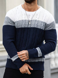 Callum | Modern Color-Block Knit Sweater