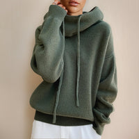 Aria | Maglione oversize da donna in maglia con cappuccio e collo alto