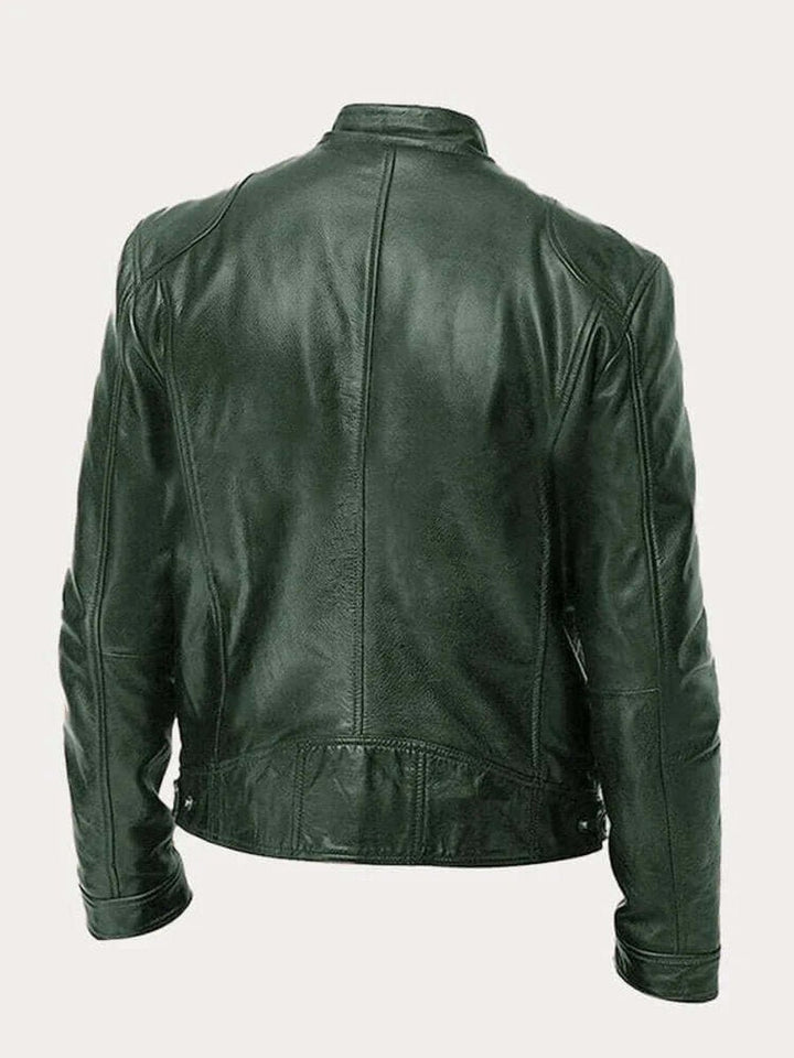 Maverick | Biker Jacket for Men with Genuine Leather Design