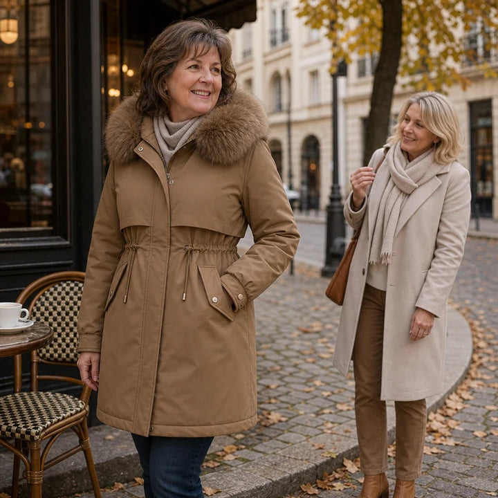 Velora | Plush-Lined Mid-Length Parka – Stylish Warmth for Women
