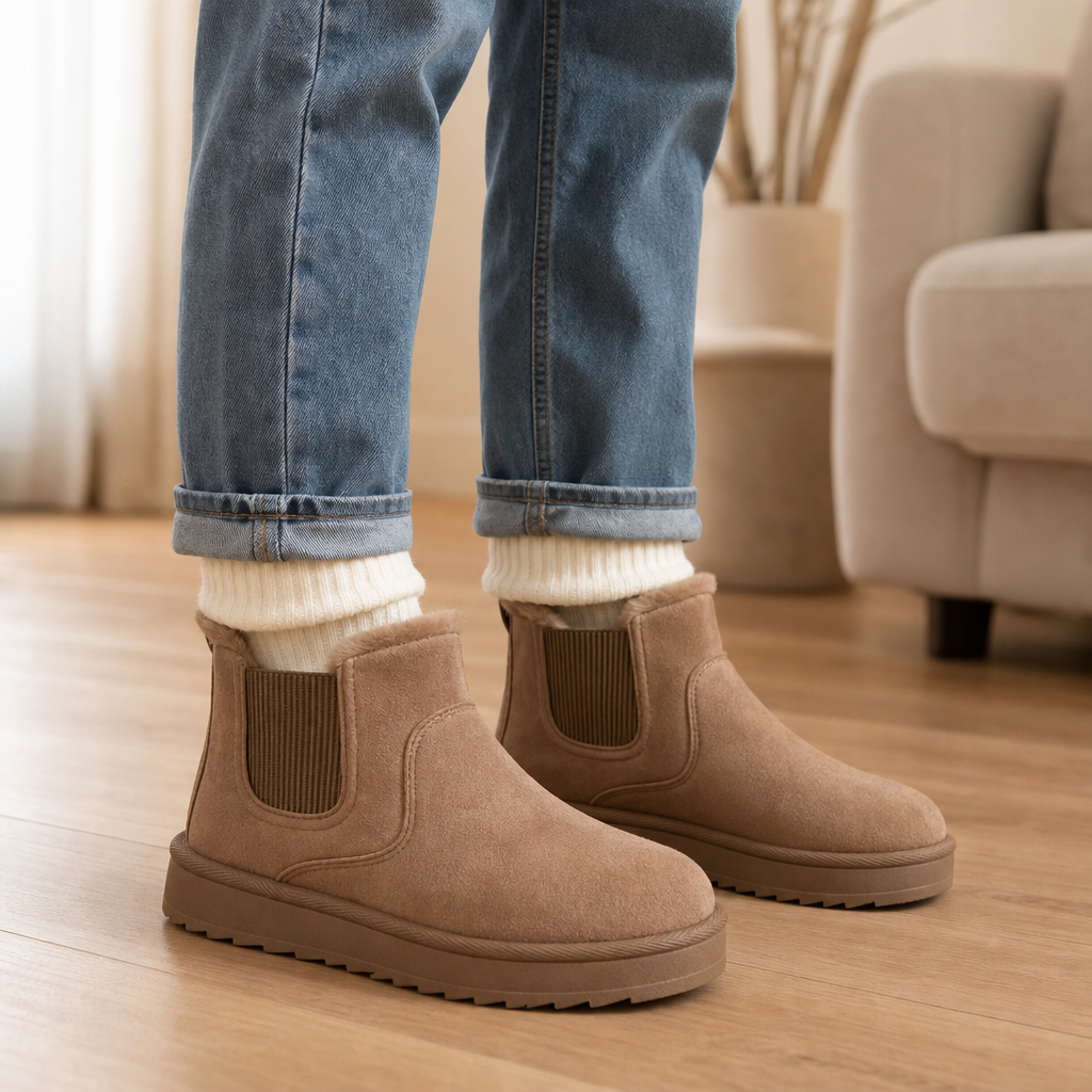 Cozywalk | Fur-Lined Slip-On Winter Boots – Casual Comfort for Women