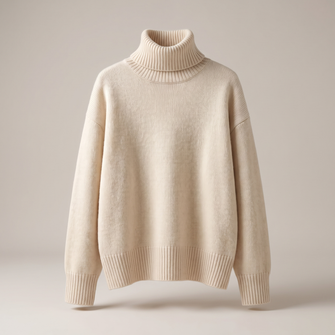 Isabella | Cashmere Sweater – Elegant High-Neck Design for Women