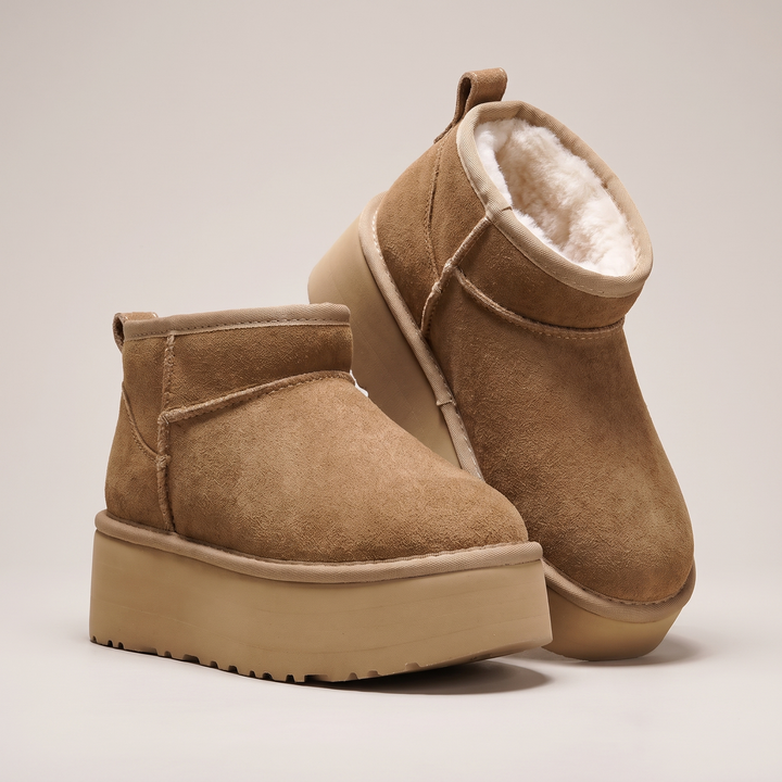 Vellara | Shearling Ankle Boots – Classic Cozy Style for Women