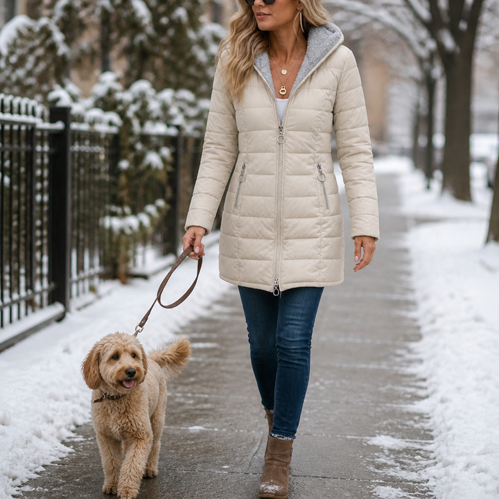 Wintervale | Plush-Lined Hooded Longline Puffer Coat