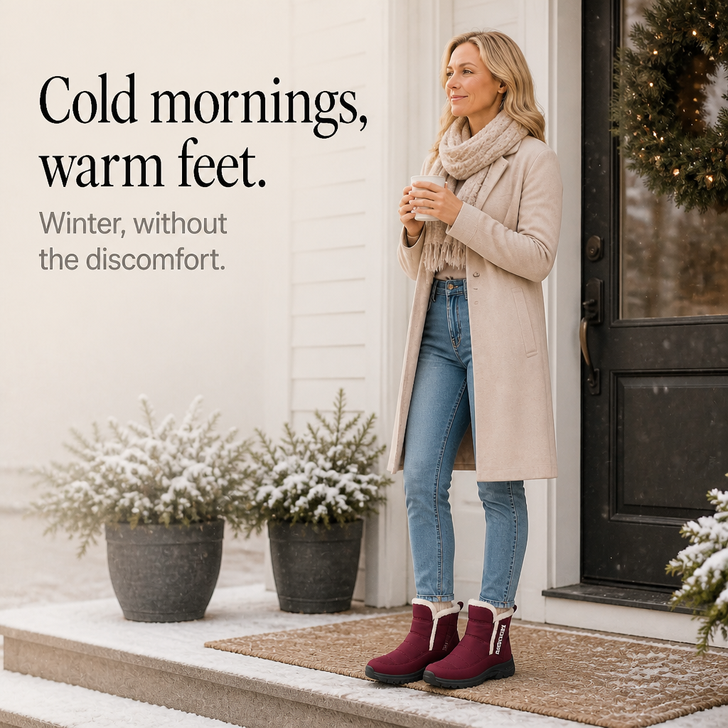 Gripwell | Faux-Fur Lined Waterproof Snow Boots – Casual Winter Style for Women