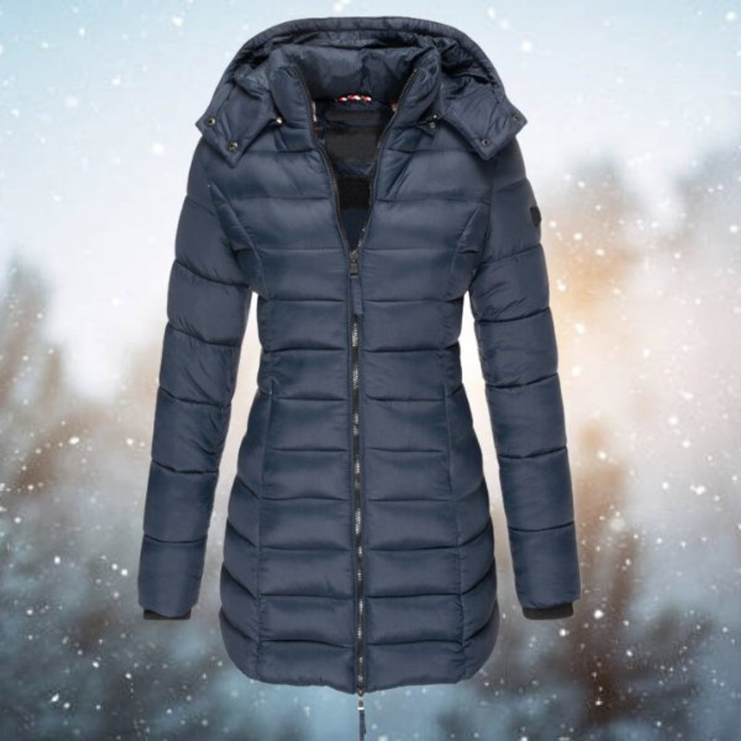 Katrina | Longline Hooded Puffer Coat for Women – Stylish Warmth