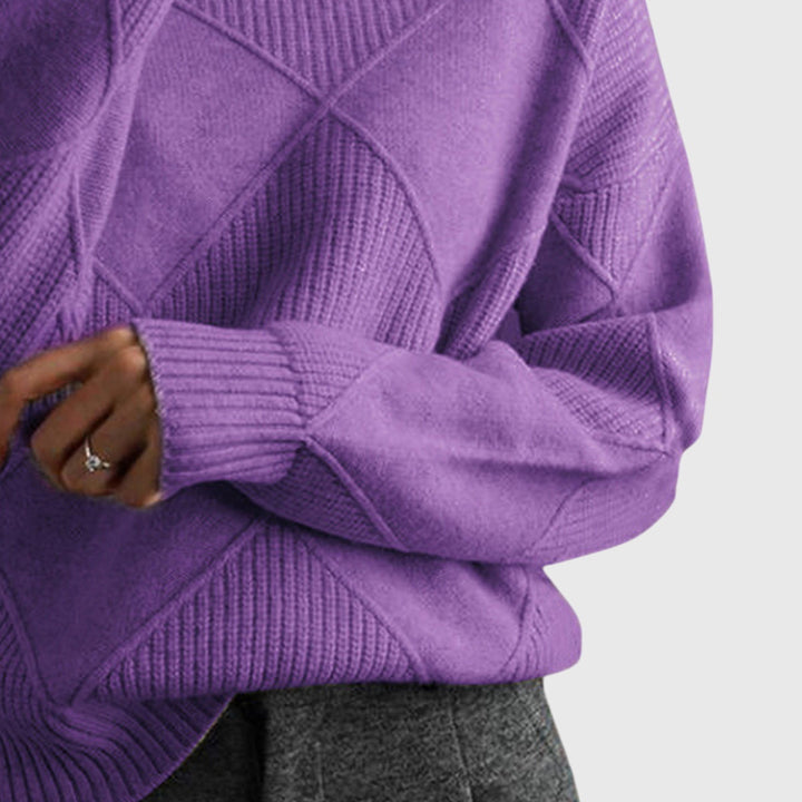 Camille | Maglione a collo alto con motivo geometrico
