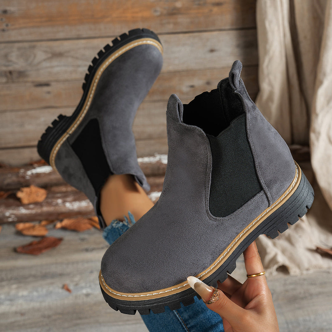 Aurelia | Women's Stylish Chunky Sole Chelsea Ankle Boots