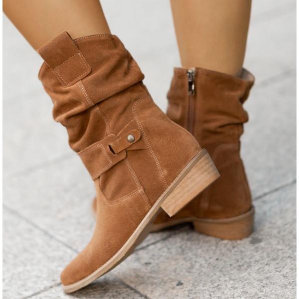 Ellarose | Women's Relaxed Slouchy Fold-Over Ankle Boots