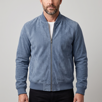 Theo | Smooth-Suede Full-Zip Versatile Bomber Jacket