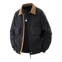 Bennett | Contrast-Collar Structured Modern Bomber Jacket