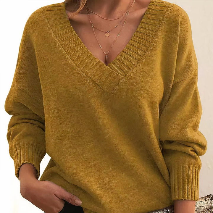 Avery | Cashmere Blend V-Neck Sweater