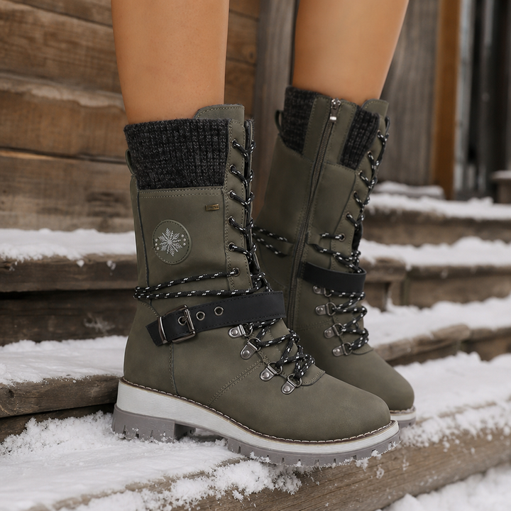 Snowlina | Knee-High Snow Boots – Adjustable Insulated Style