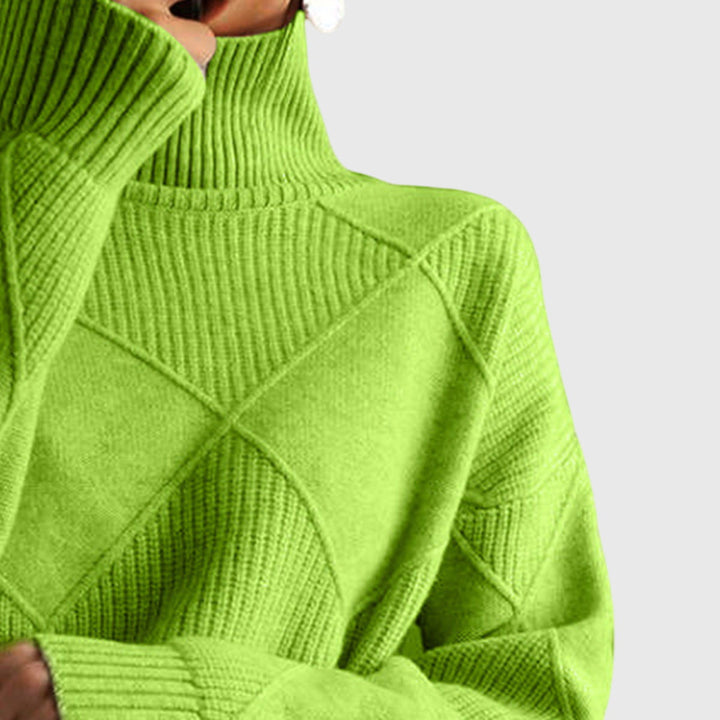 Camille | Maglione a collo alto con motivo geometrico