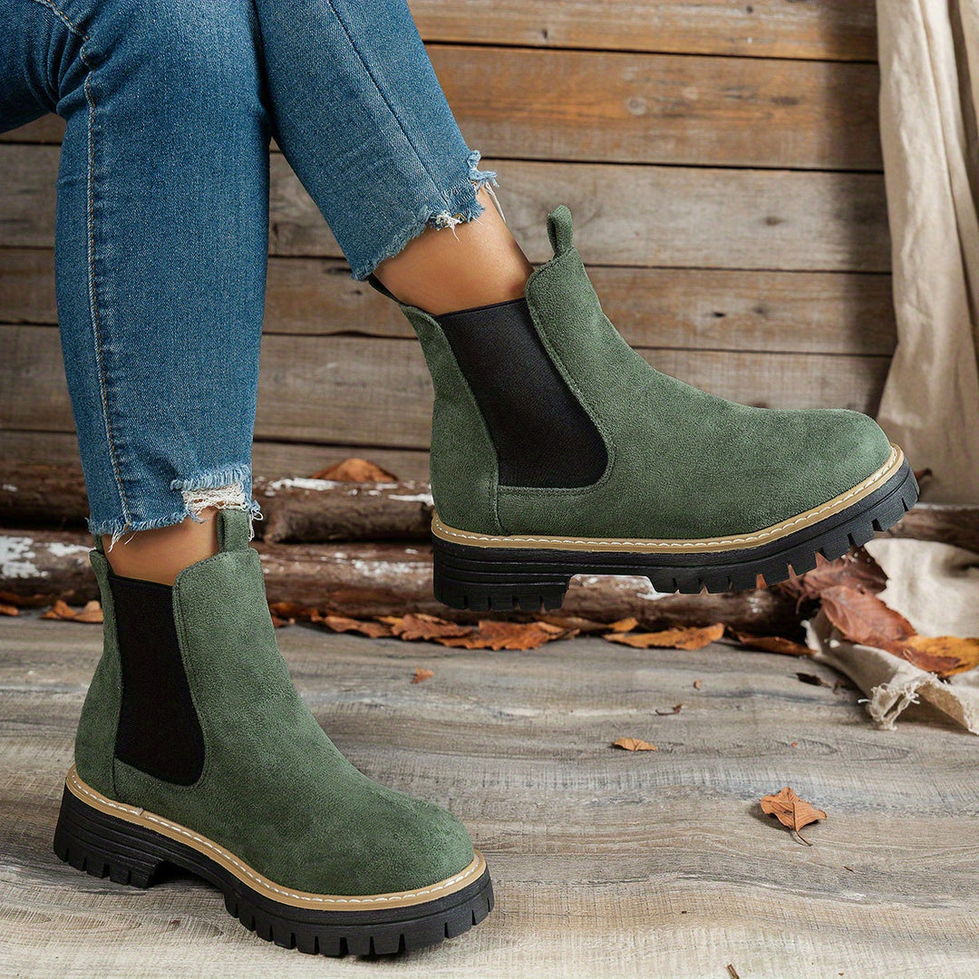 Aurelia | Women's Stylish Chunky Sole Chelsea Ankle Boots