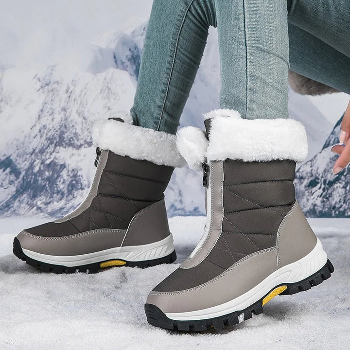 Snowlina | Plush-Lined Snow Boots – Mid-Calf Style for Women