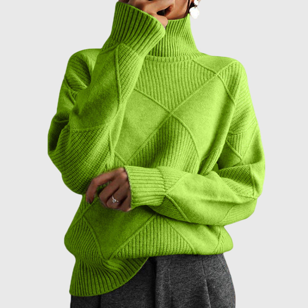 Camille | Maglione a collo alto con motivo geometrico