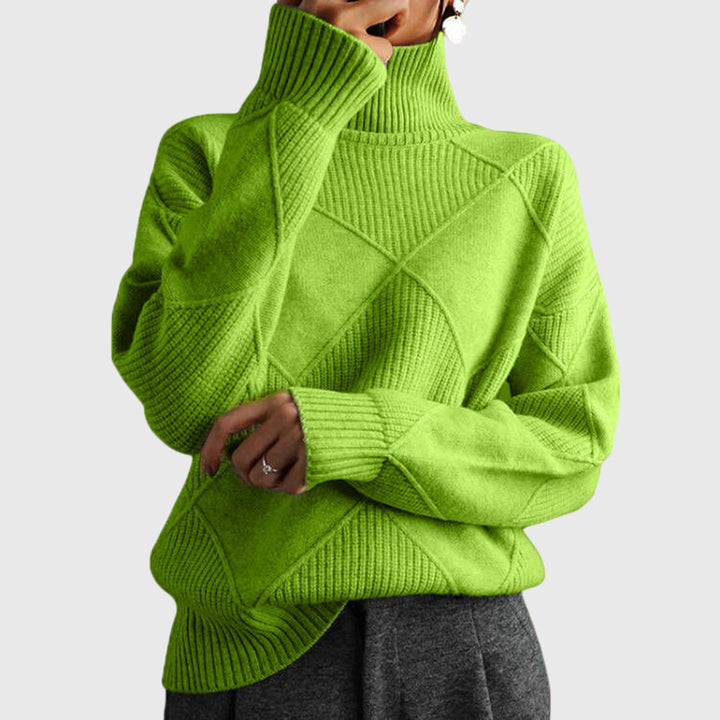 Camille | Maglione a collo alto con motivo geometrico