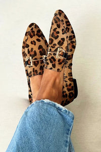 Lucia | Women's Printed Loafers with Metallic Accent