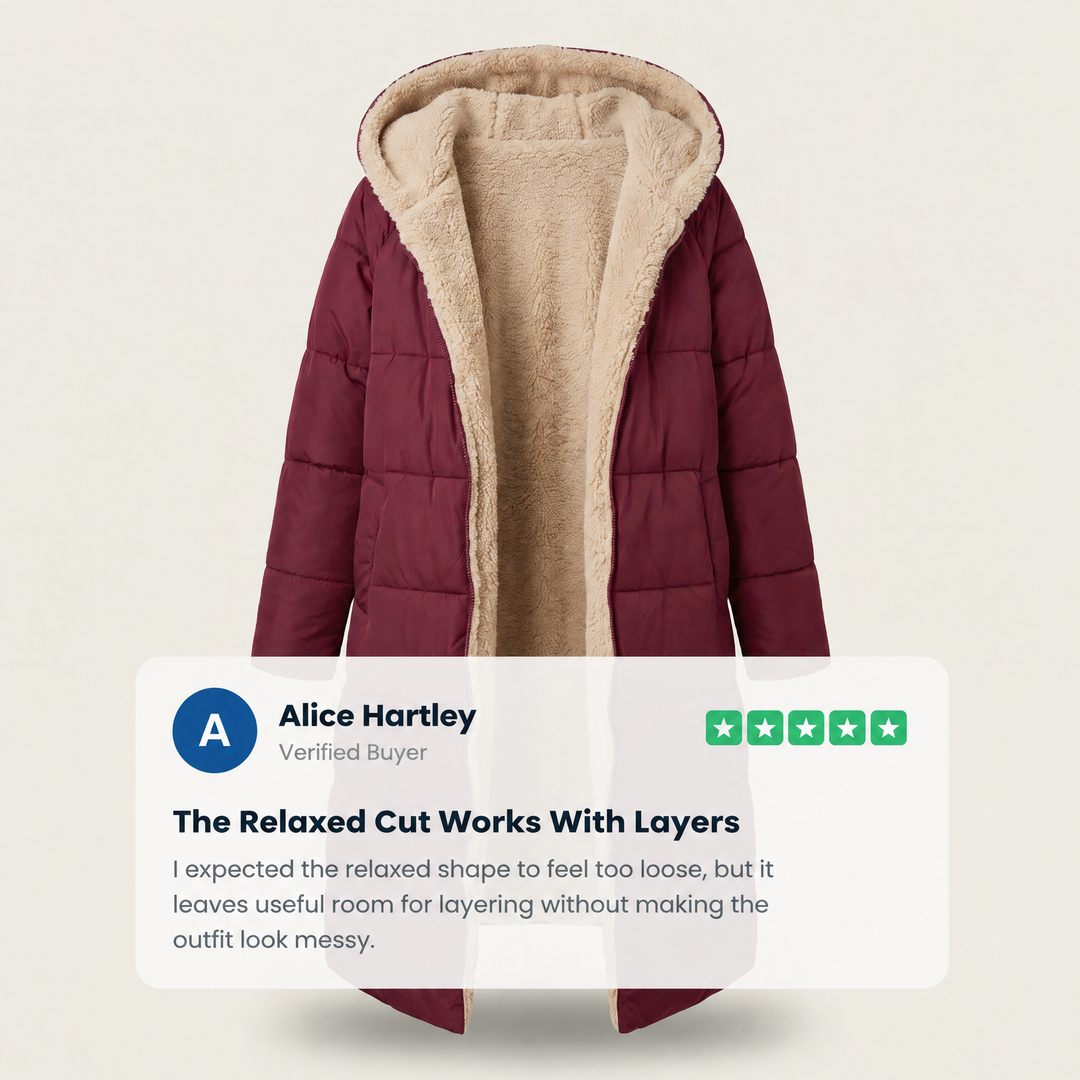 Borga | Longline Puffer Coat – Reversible Design for Women