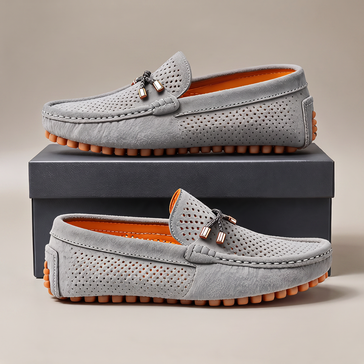 Carter | Perforated Suede Slip-On Comfort Loafers - Image 2